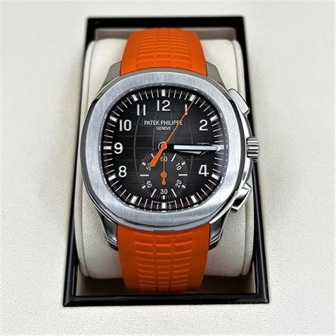 orange strap patek philippe|patek philippe aquanaut strap price.